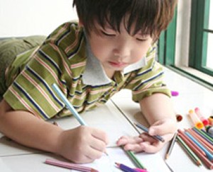 Boy Drawing in St. Petersburg, FL